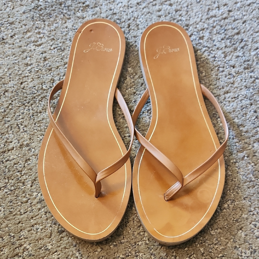 J. Crew Tan Leather Sandals